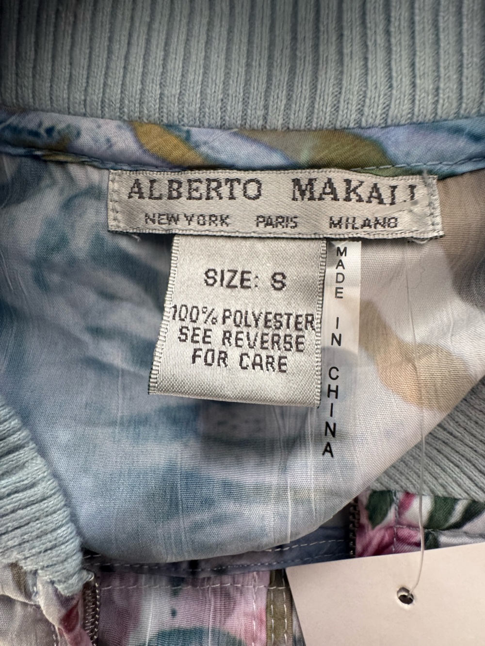NWT Alberto Makali Floral Print Zip Jacket in Pastel Multi - Picture 8 of 8